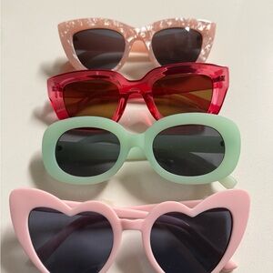 Wild Fable Sunglasses Set in Pink, Red, and Green